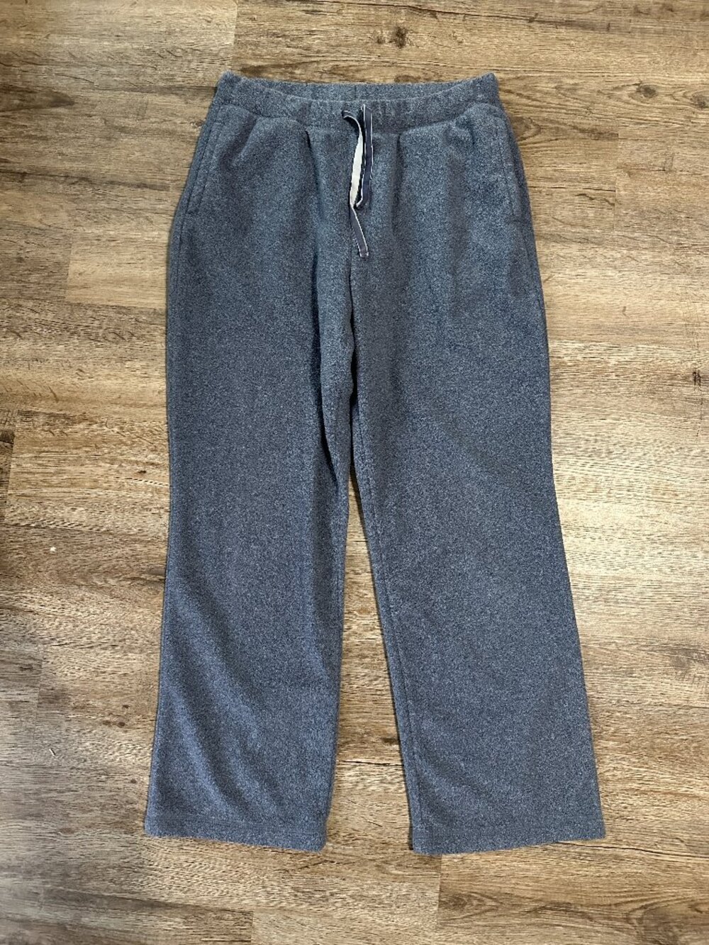 L.L. Bean Womens Medium Petite Fleece Sweatpants Lounge Grey Pull On LL